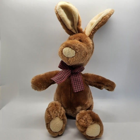 GUND Vintage Clover the Brown Bunny rabbit long snoopy face plush stuffed animal - Picture 3 of 14